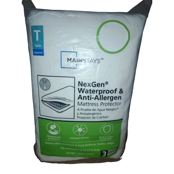 Mainstays Bedding Mainstays Zippered Nexgen Waterproof Allergy Relief Mattress Protector